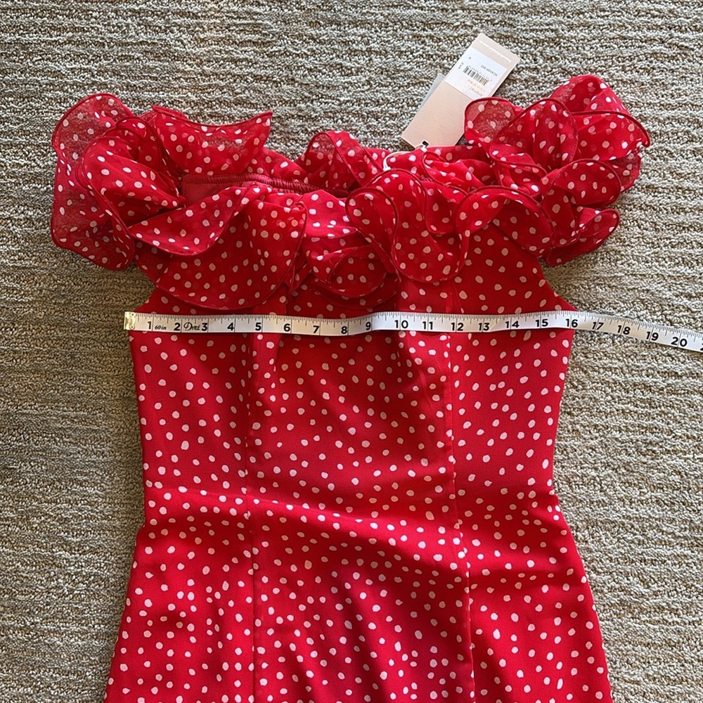 Keepsake Red Dot Ruffle Dress - Picture 9 of 10